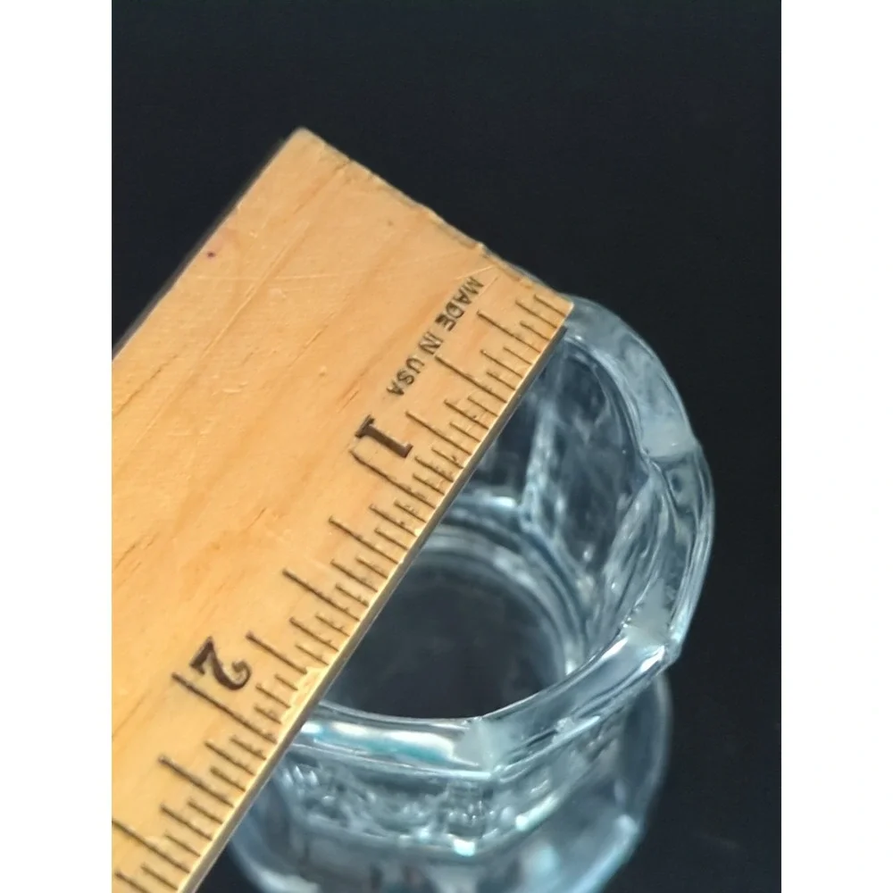Vintage Clear Pressed Glass Toothpick Holder Mini Bud Vase Scalloped Fluted